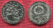 DDR Eastern Germany GDR 20 Mark Silbermünze DDR DDR 20 Mark 1986 Silber, 200. Geburtstag der Gebrüder Grimm, Gestiefelter Kater