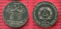 DDR, GDR Eastern Germany 20 Mark DDR Silbermünze DDR 20 Mark 1979 A Silber, 250. Geburtstag von Gotthold Ephraim Lessing Picture