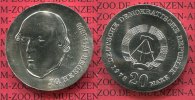 DDR, GDR Eastern Germany 20 Mark Silbermünze DDR DDR 1978 20 Mark Silber J.G. Herder 1744-1803 Picture