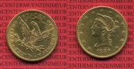 USA 10 Dollars Goldmünze Eagle Coronet Head USA 10 Dollars Liberty, Frauenkopf, 1880 o. Mzz. Coronet Head Gold Ten D.
