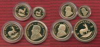 Süd Afrika 1/10, 1/4, 1/2 1 Unze Krügerrand Gold Süd Afrika 2002 Krügerand Set, 4 x Gold 1/10, 1/4, 1/2 1 Unze Krügerrand PP