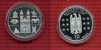Bundesrepublik Deutschland, Germany FRG 10 Euro Silbermünze Commemorative Coin 10 Euro 2005, 1200 Jahre Magdeburg Spiegelglanz mit Kapsel