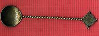 Würzburg Bamberg Taler zum Löffel umgearbeitet, alt Alter Silberlöffel aus zwei Münzen, Taler Würzburg 1763 und 6 Kr. Bayern 1825