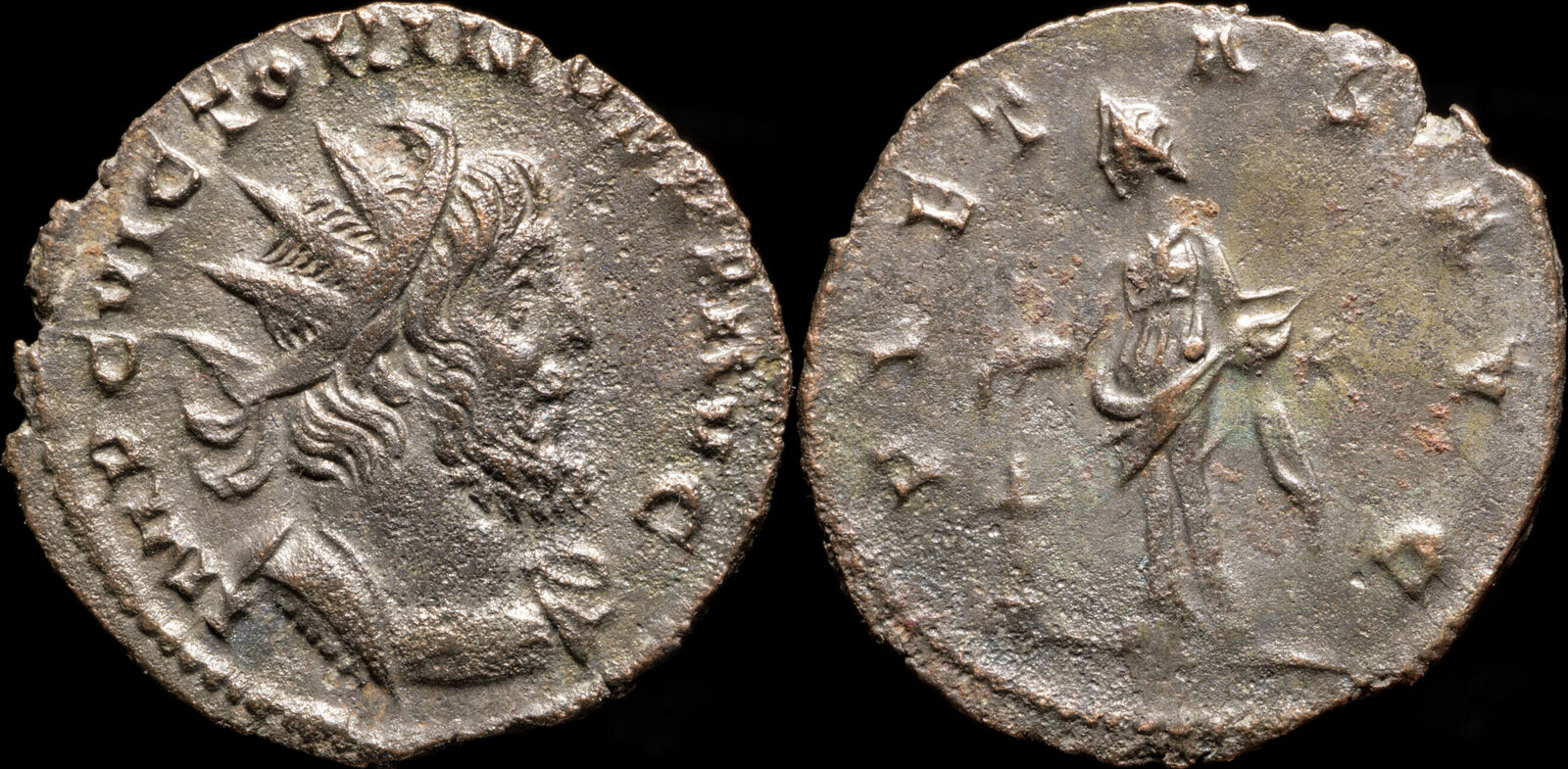 Roman Empire Victorinus Antoninianus Pietas Avg Mm Gr