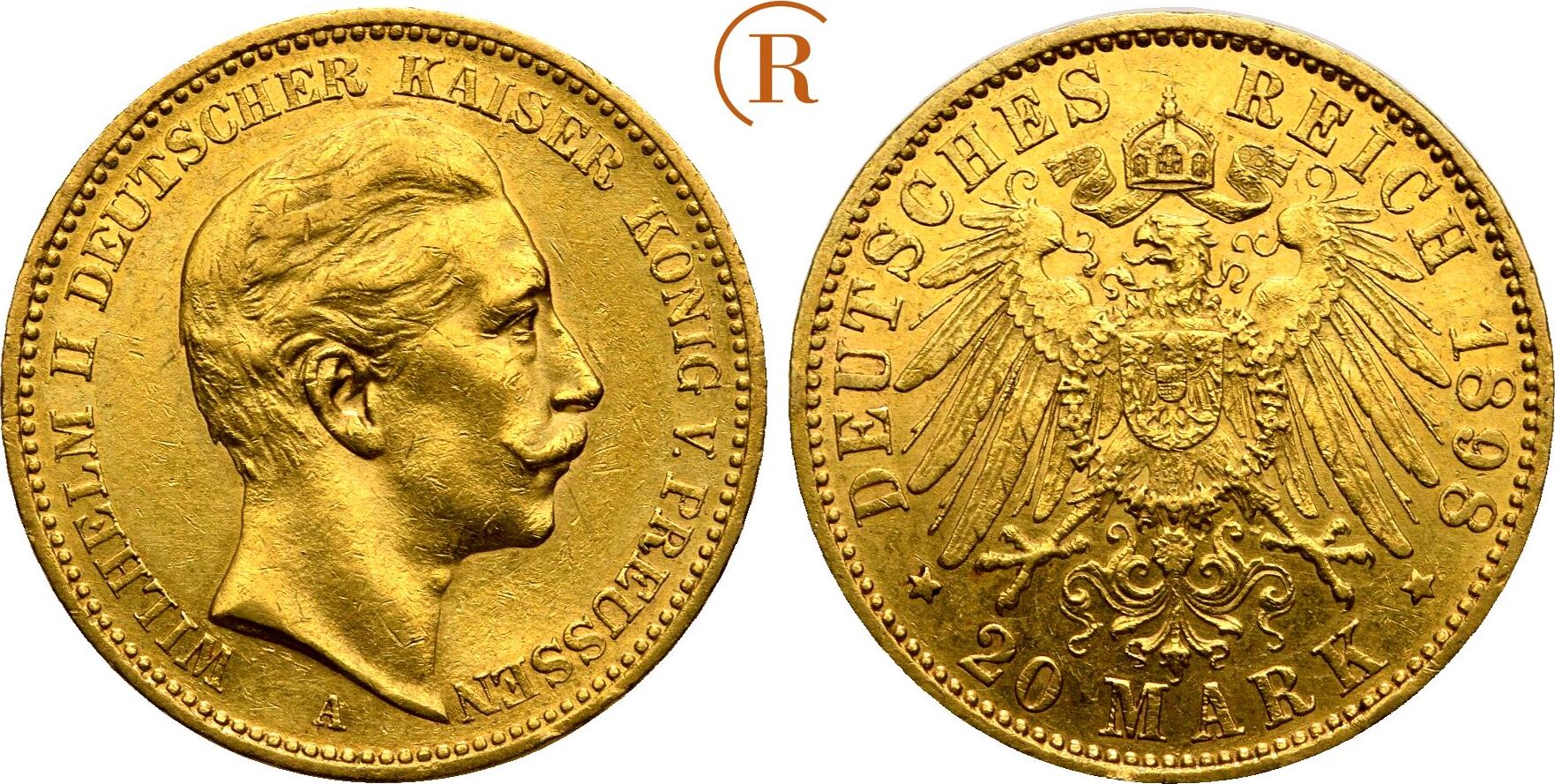 Kaiserreich Preussen Mark Gold A Wilhelm Ii Vf Ef