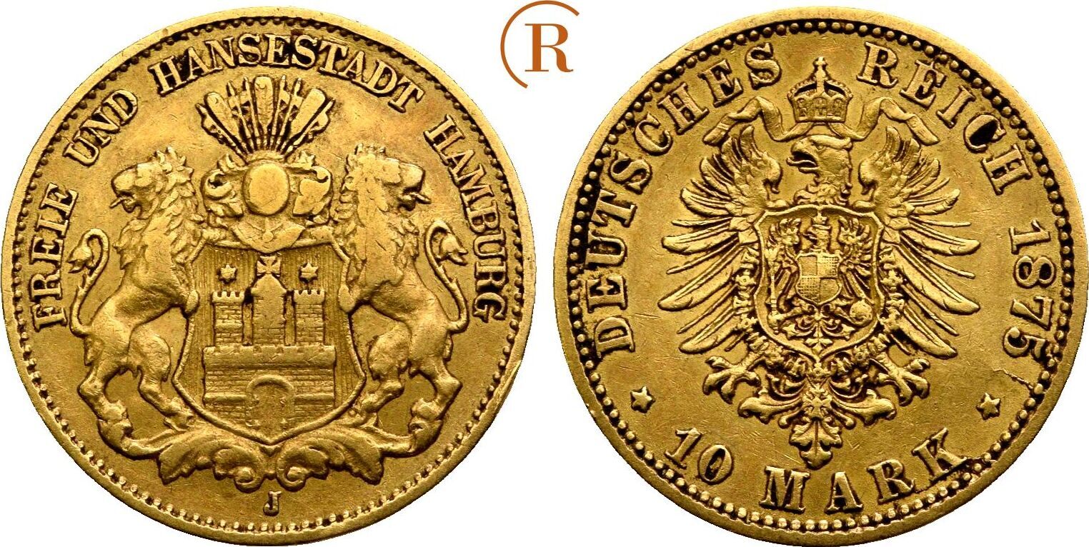 Kaiserreich Hamburg Mark Gold J Vf Kleiner Randfehler Ma Shops