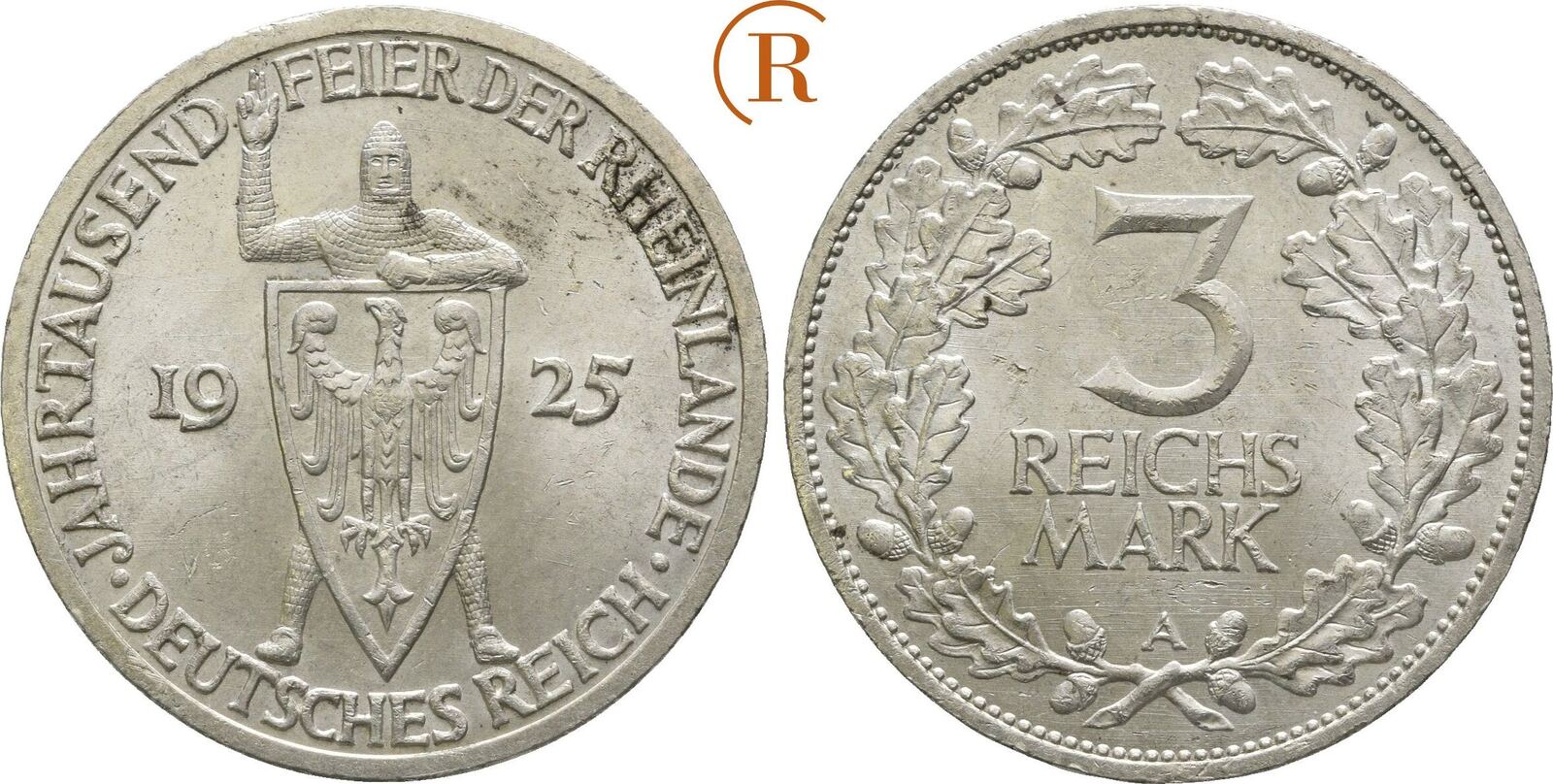 Weimarer Republik Reichsmark Rheinlande A Unc Ma Shops