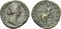Rom Bronze-Sesterz Faustina Minor, Gattin des Marcus Aurelius 147-161(-176) n.Chr..