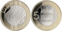 Finland 5 Euro Provincial Coin - Uusimaa