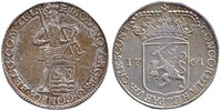 Niederlande / Provinz Zeeland Silberdukat Stehender Ritter.