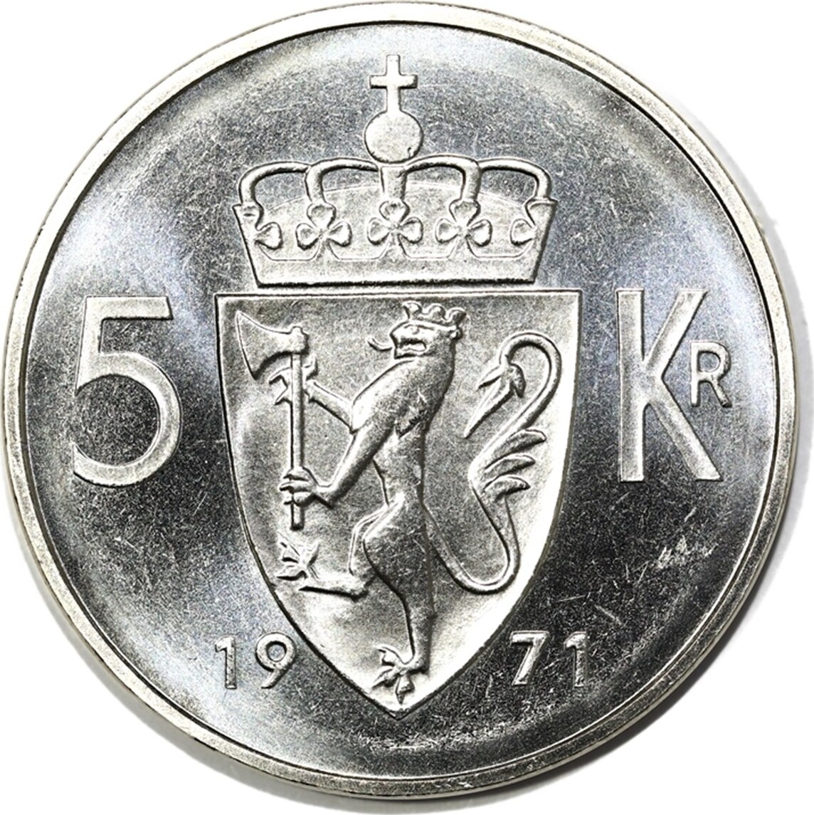 Mynter 5 Kroner 1971 Prakt MA Shops