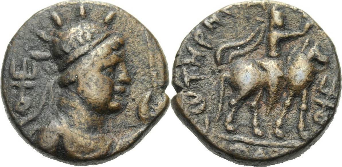 tetradrachme 55 - 105 indien baktrien taxila "