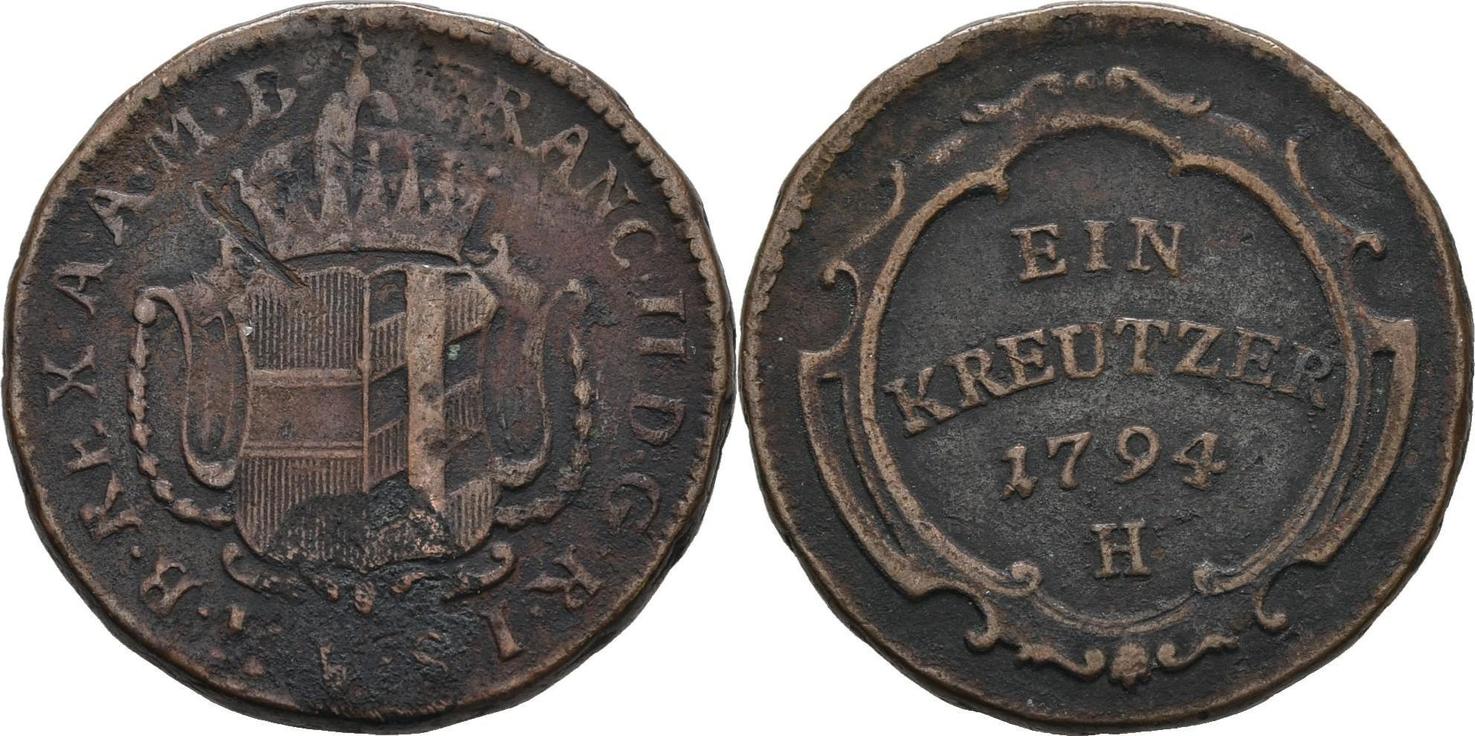 RDR Burgau Günzburg Kreuzer 1794 Franz II I 1792 1835