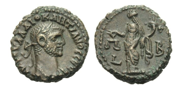 Ägypten/Alexandria Diocletianus, 284 - 305. Tetradrachme 285 - 286 sehr schön + 