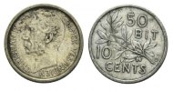 Dänemark Westindien 10 Cents 50 Bit 1905 s...