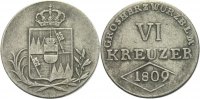 Würzburg, Großherzogtum VI Kreuzer Ferdinand von Österreich, 1806 - 1814.