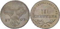 RDR Burgau Günzburg 3 Kreuzer Franz II./I., 1792-1835.