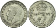 Großbritannien 3 Pence Georg V., 1910 - 1936.