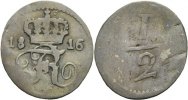 Württemberg Königreich 1/2 Kreuzer 1816 kn...