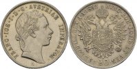 Österreich Ungarn Wien 20 Kreuzer Franz Joseph, 1848-1916