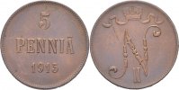Finnland 5 Penniä Nikolaus II.