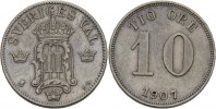 Schweden 10 Öre Oscar II.