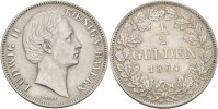 Bayern 1/2 Gulden Ludwig II., 1864-1886.