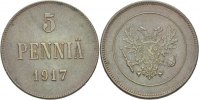 Russland Finnland 5 Penniä Nikolaus II., 1894-1917.