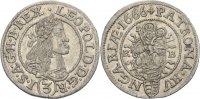 RDR Ungarn Kremnitz 3 Kreuzer Leopold I., 1657-1705