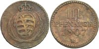 Sachsen 3 Pfennige 1807 sehr schön Friedri...