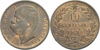 Italien 10 Centesimi 1894 Pr&auml;geglanz, fast vorz&uuml;glich Umberto, 1878 - 19... 18,00 EUR 