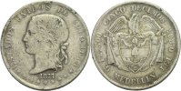 Kolumbien 1/2 Peso 1877 f.ss  40,00 EUR incl. VAT., +  3,00 EUR shipping
