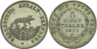 Anhalt K&ouml;then 1/6 Taler  1861 f.vz Alexander Carl, 1831 - 1863 35,00 EUR 
