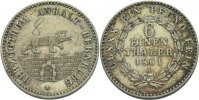 Anhalt K&ouml;then 1/6 Taler  1861 f.vz Alexander Carl, 1831 - 1863 35,00 EUR 