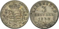 Sachsen Meiningen 3 Kreuzer 1832 ss Bernhard II. Erich Freund, 1803 - 1866 12,00 EUR 