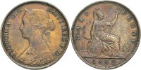 Gro&szlig;britannien 1/2 Penny 1862 gereinigt, ss+ Victoria, 1837 - 1901 15,00 EUR 