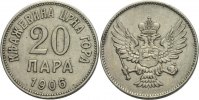 Montenegro 20 Pare 1906 ss Nikolaus, 1860 - 1918 15,00 EUR 