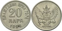 Montenegro 20 Pare Nikolaus, 1860 - 1918