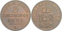 Preussen Berlin 3 Pfennige Wilhelm I., 1861 - 1888
