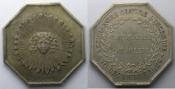 Numismatik der Versicherungsgesellschaften Jeton octogonal en argent 1829 SUP/FDC