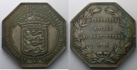 Numismatik der Versicherungsgesellschaften Jeton octogonal en argent 1840 TTB+