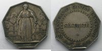 Numismatik der Versicherungsgesellschaften Jeton nonagonal en argent 1838 TTB