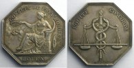 Numismatique de la Justice jeton octogonal en argent Conseil de Prud'Hommes de Rouen SUP - silver