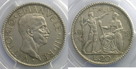 Italy 20 Lire 1927 VI R (Roma) PCGS-AU55 TTB+/SUP