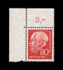 Germany - Freimarken Bundespräsident Theodor Heuss Ausgabe Juni 1957 80 Pfennig