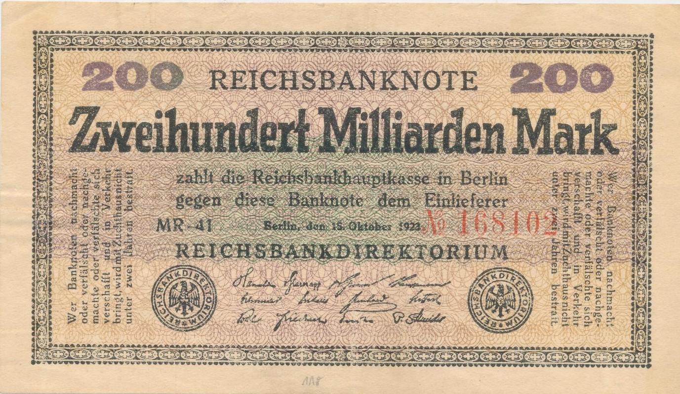 Deutschland Milliarden Mark Reichsbanknoten Kn Stellig Rot