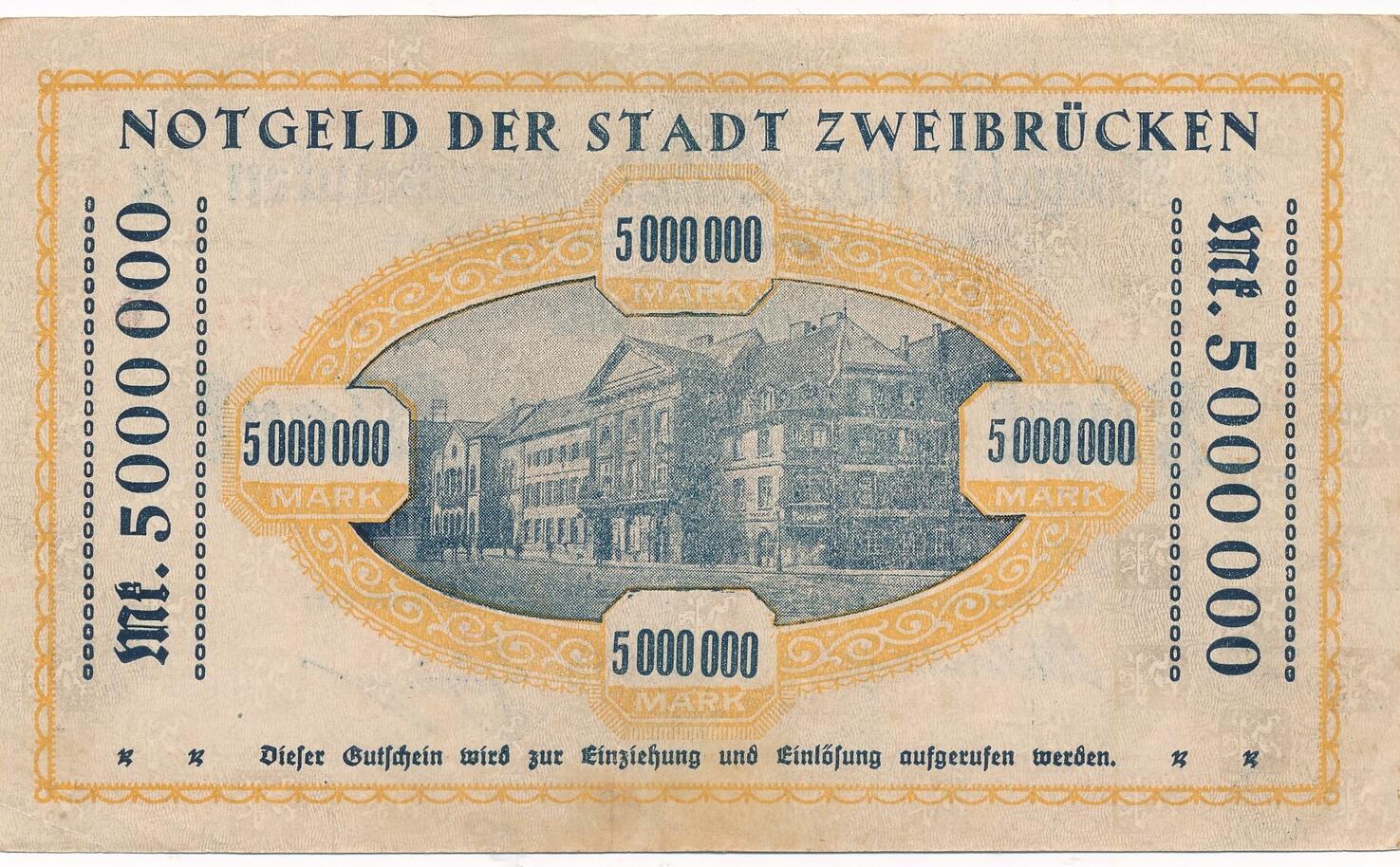 Deutschland Deutsches Reich Millionen Mark Notgeldschein Notgeld