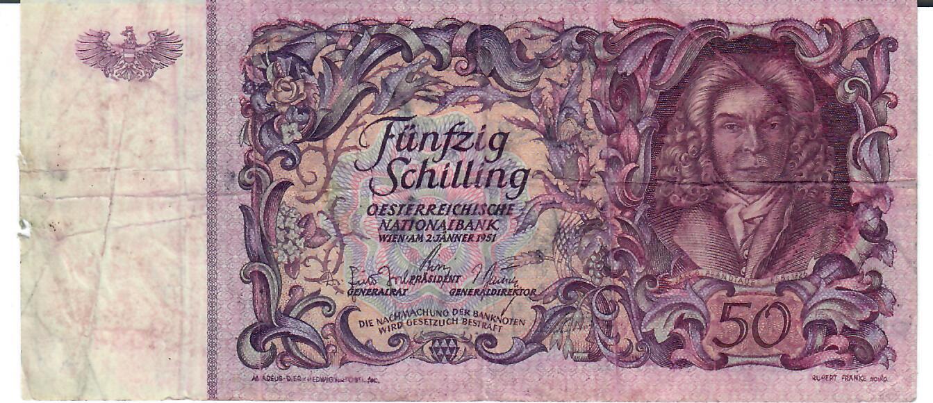 Sterreich Schilling Banknote Geldschein Iv Ma Shops