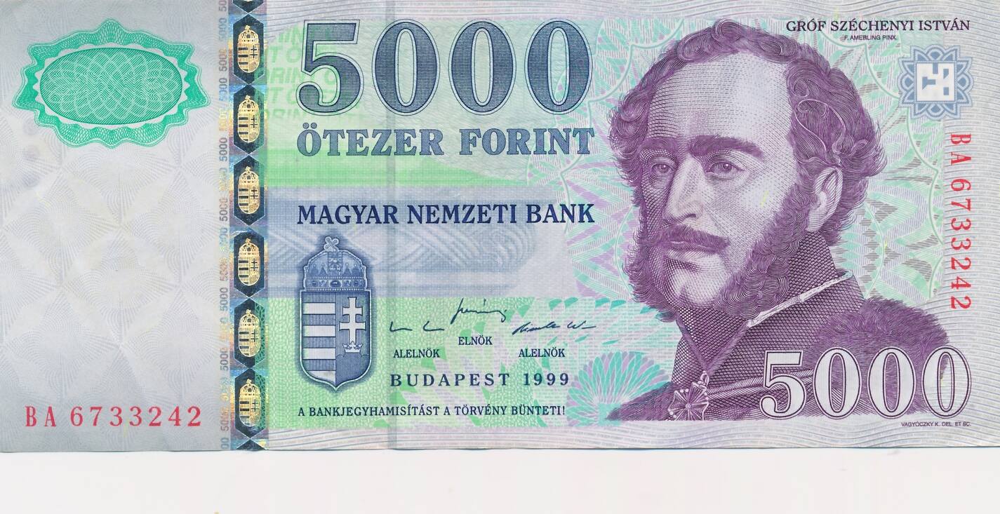 Ungarn 5000 Forint 1999 Geldschein Banknote Ötezer Forint Magyar