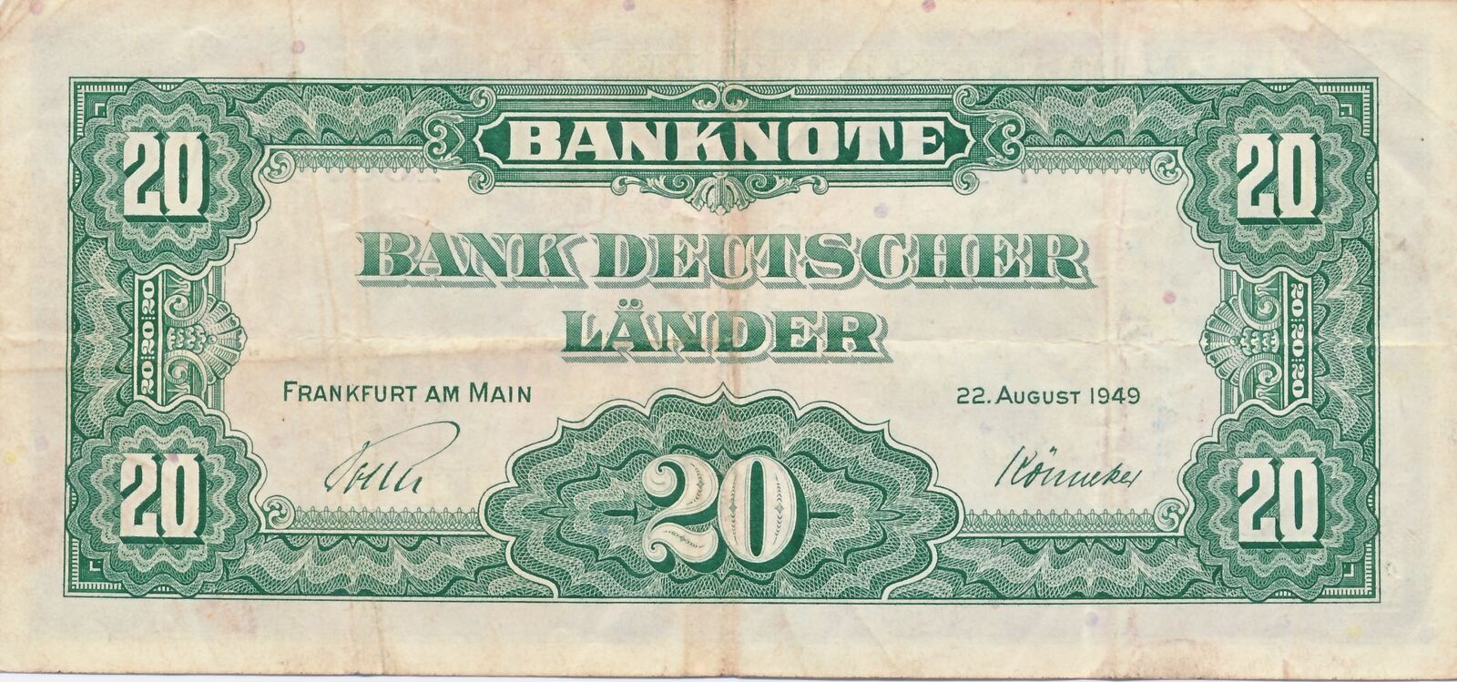 Deutschland Brd Deutsche Mark Dm Geldschein Banknote Kn Stellig